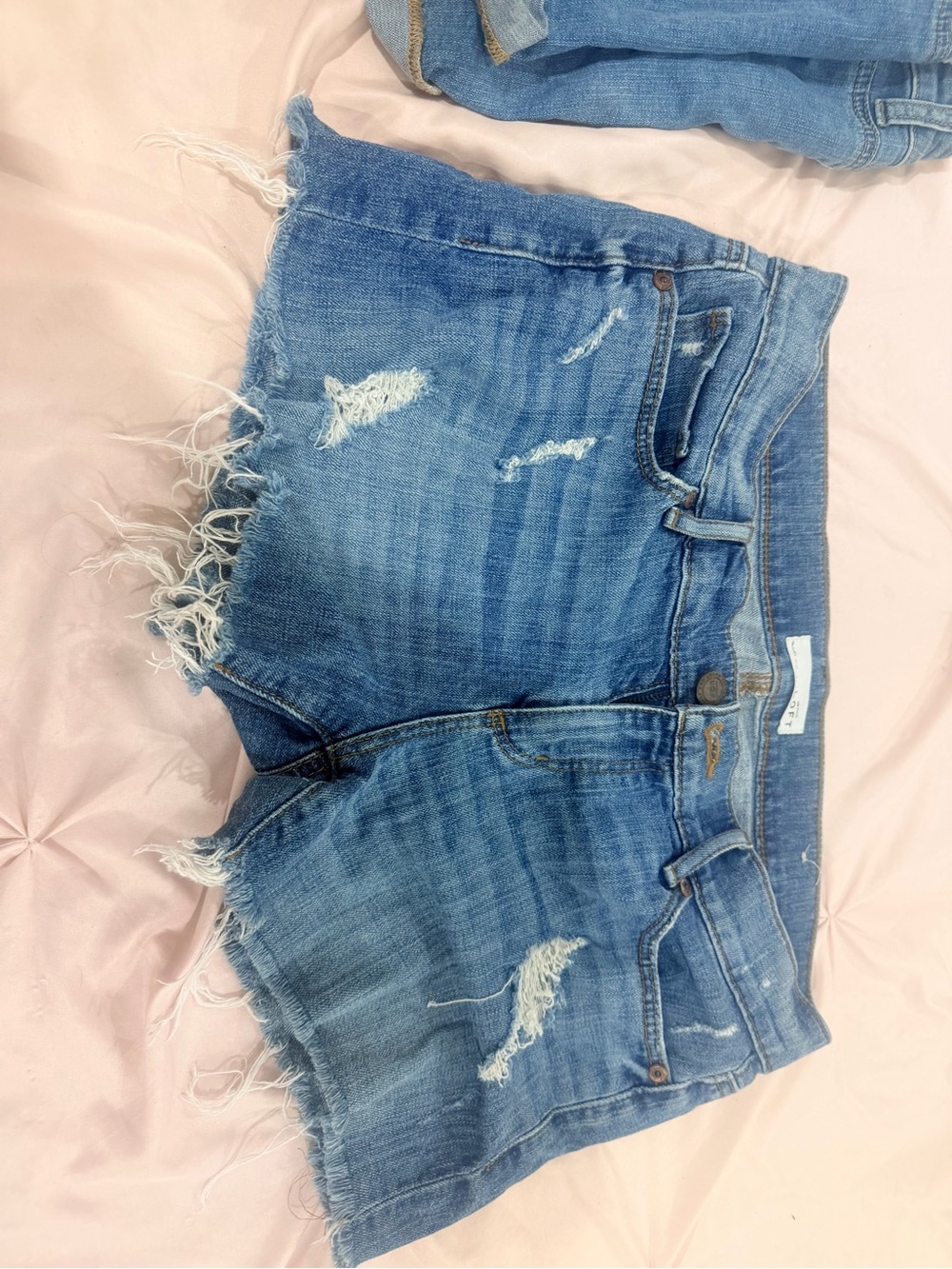 LOFT denim shorts in blue